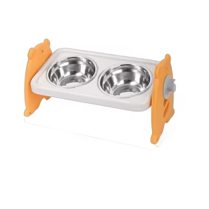 BIT Cuenco De Acero Inoxidable Para Perros Con Soporte De Bambú Elevado Ajustable Alimentador De Alimentos Y Agua Para Gatos Accesorios Para Mascotas - 1