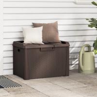 vidaXL Caja de almacenaje para jardín PP gris 125 L en color Antracita/Marrón - details 1
