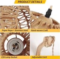Lámpara de pared de Madera lámpara de pared vintage con enchufe e interruptor, lámpara de noche retro E27 (sin bombilla) - details 3