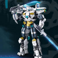 Robo Warrior Blanco Guardián Robot Building Blocks 561pcs Juguetes Educativos De Construcción Para Niños Sin Caja Sluban - details 0