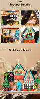 Bloques De Construcción Creativos Con Estrella Y Casa De Navidad Iluminada Mini Bloques De Construcción Para Juguete - details 2
