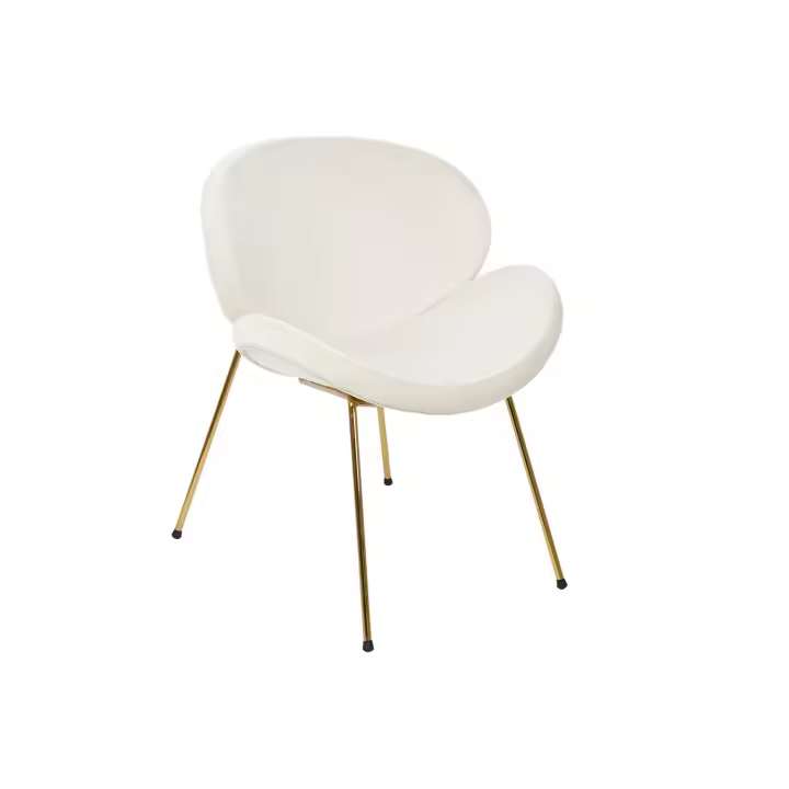 SILLA POLIESTER METAL 63X57X73 TERCIOPELO BLANCO FIJALO MB204782 - 1