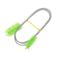 Cepillo De Limpieza Para Acuario Con Cabeza Flexible En Acero Inoxidable Doble Cabeza Para Tubo De Agua Y Aire Limpiador De Tanque De Peces - details 2