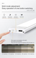 Lámpara De Noche LED Con Sensor De Movimiento Tipo-C USB En Tres Colores Para Armario De Cocina Dormitorio Iluminación Interior - details 7