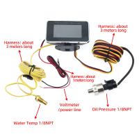 Gauge De Coche 3 En 1 LCD Medidor De Temperatura Del Agua Medidor De Presión Del Aceite Y Voltímetro Adecuado Para Coches Y Barcos Con Adaptador Sensor De Temperatura - details 0