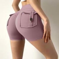 Shorts Deportivos Para Mujer Con Bolsillos High Waist Tights Leggings Fitness Ciclismo Push up Scrunch Ropa De Gimnasio - details 20