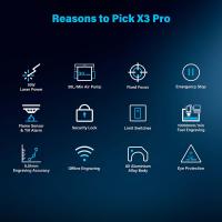 Mecpow X3 Pro Grabadora Láser con Asistencia de Aire, Máquina de Grabado Láser de 10W, Cortadora Láser CNC de Alta Potencia con Parada de Emergencia, Detección de Llama y Giroscopio, Adecuada para Madera, Metal, Vidrio Acrílico - details 0