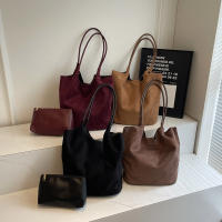 Bolso De Hombro De Seda Sintética Con Cierre Magnético Bolso De Mano Casual Para Otoño E Invierno Color Sólido Bolsos Clásicos Para Comunicación Diaria - details 9