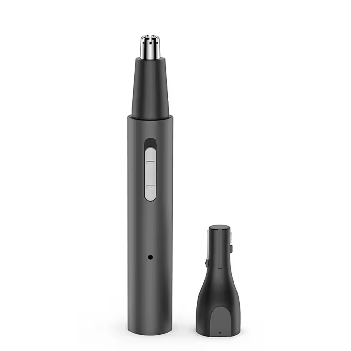 Recortador de vello nasal eléctrico de tubo metálico 3 en 1, multifuncional, recargable por USB, para cejas. - 1