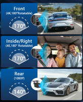 Cámara De Dashboard Con Carplay Y Android Auto 11.26 Pulgadas Pantalla Táctil WiFi Bluetooth Grabadora De Vídeo Para Coche Soporte Hasta 256G - details 3