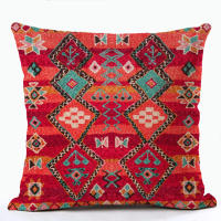 Cubierta De Cojín Cuadrada De Lino Personalizable Estilo Bohemio Turco Para Sofá Y Cintura Suministros Del Hogar 100% Algodón Ecológico - details 3
