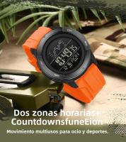Reloj Digital SANDA Con Correa De Nylon Multifuncional Resistente Al Agua Para Estudiantes Reloj Deportivo Militar Con Alarma Y Pantalla LED - details 6
