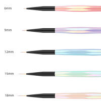 Pincel De Uñas Aurora Mango Lápiz De Arte Para Dibujar Líneas Rayas Pintura Flor Herramientas De Manicura Artísticas - details 4