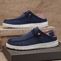 Zapatos Casuales Para Hombre Mocasines De Lona Cómodos Y Antideslizantes Zapatillas Suaves Para Caminar Ideal Para Verano - details 19