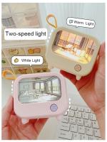 Lámpara De Noche LED Para TV Dibujo Animado Lindo Decoración Para Sala De Estar Luz De Mesa De Cama Ambiente Hogareño Recargable - details 5