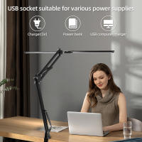 Lámpara De Escritorio LED Ajustable Doble Cabeza Para Monitor De Computadora Luz De Lectura Para Oficina Y Estudio Con Iluminación Plegable Moderna - details 7