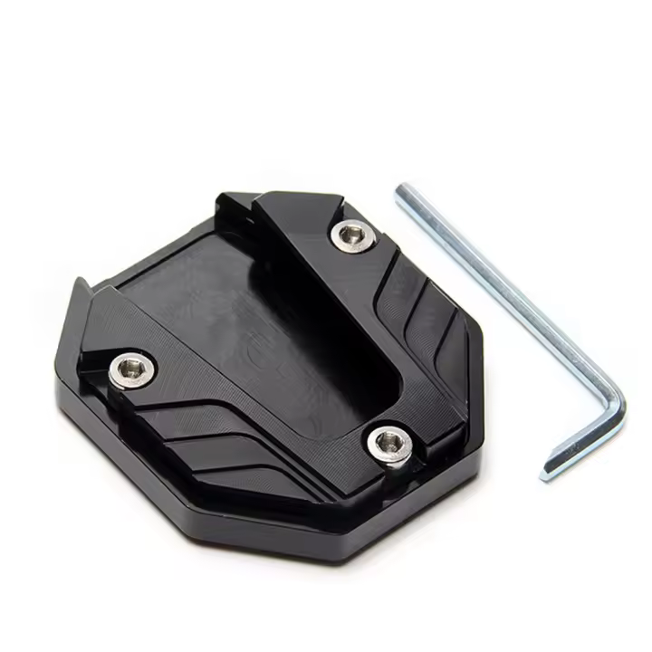 Extensor De Pies Para Motos Y Scooters Base Ampliada Antideslizante Placa De Soporte Metálica Universal Para Bicicletas Y Motocicletas - 1