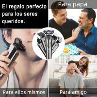 Maquina de Afeitar Hombre Profesional, 4 en 1 Afeitadora Electrica Seco y Húmedo, Maquina de Cortar Pato with Pantalla LED, Shaver Cara Nariz Orejas - details 4