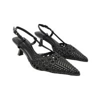 Eva Zorteon-Sandalias de tacón (6cm)  caladas con puntera , Marca Tulipano. - details 4