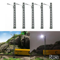 Juego De 5 Luces De Torre De Red Para Ferrocarril Modelo Puerta De Hierro H0 Lámpara LED Con Serie De Resistentes Para Conexión a 12-1 - details 3