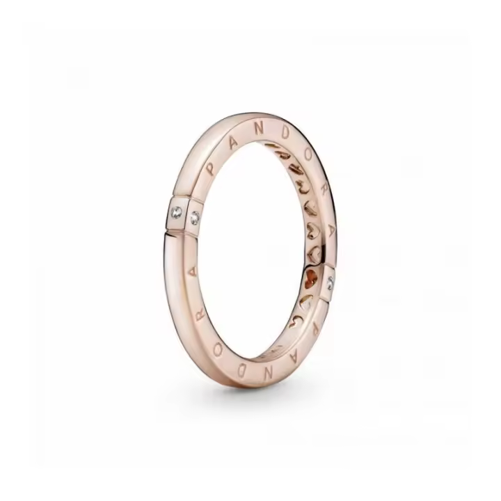 Anillo en Pandora Rose Logotipo & Corazones - 189482C01 - 1