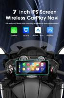 Monitor Portátil Para Motocicleta 7 Pulgadas Con DVR Navegación GPS Wireless CarPlay Android Auto Airplay Pantalla Moto Carplay IPX 7 Resistente Al Agua - details 0