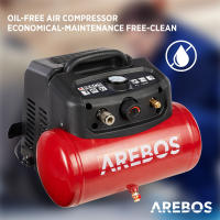 AREBOS Compresor de Aire Comprimido 1200W - 6L - Silencioso - Pintar - Eléctrico - details 9