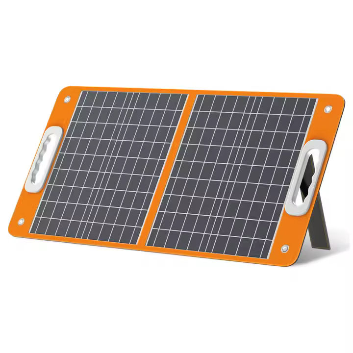 Flashfish TSP18V 60W Panel Solar Plegable con Cargador Portátil, 2 Salidas USB y Conectores DC, Carga Rápida Inteligente, Alta Eficiencia (21.5-23.5%), Ligero y Ajustable, Ideal para Generadores Solares y Dispositivos Móviles - 1