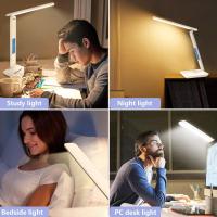 Lámpara De Escritorio LAOPAO 10W QI Carga Inalámbrica Con Calendario Alarma De Temperatura Y Luz De Escritorio Protección Ocular Para Negocios Y Estudio - details 13