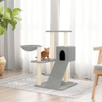 vidaXL Rascador para gatos con postes de sisal 82 cm Color Crema,  Gris claro,  Gris oscuro y mas - details 1