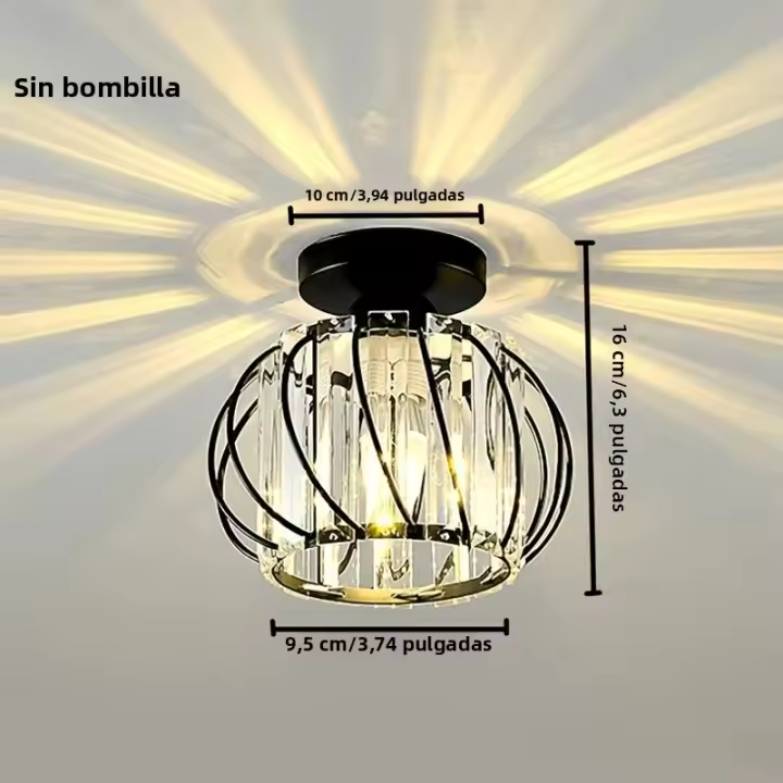 Luz De Cristal LED Para Pasillo Luz De Techo Moderna Y Creativa Entrada De Porche Balcón Nordic Instalación En Superficie - 1