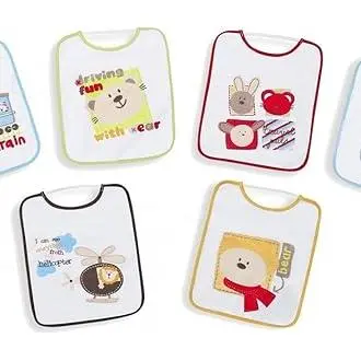 Pack de 12 baberos rizos Interbaby se venden por separado (precio 1 unidad) - 1