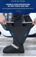 Cubrezapatos Impermeables Antideslizantes Para Hombres Y Mujeres Botas De Lluvia Altas Resistentes Al Desgaste Con Cubierta De Goma Para Motocicleta - details 7