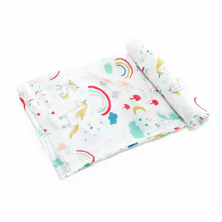 Mullido De Algodón Puro Para Bebés 100% Paño De Recogida Muslin Estilo INS Para Recién Nacidos Suave Y Cálido Tamaño 120*110CM - 1