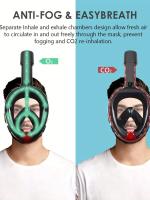 Máscara De Snorkel Con Visión Panorámica De 180 Grados Plegable Y Sistema Top Dry Montaje Para Cámara Máscara De Natación Con Sistemas De Alimentación Segura - details 0