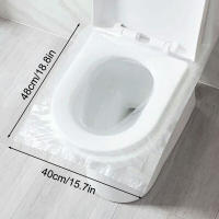 50PCS Tapete Descartable Para Inodoro Impermeable Y No Tejido Protección Para Asiento Sucio Para Viajes Y Hoteles - details 4