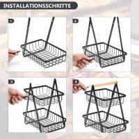 ZYLX SHOPPING – Cesta organizadora metálica Confortime 2 o 3 niveles multiusos para cocina y hogar - details 2