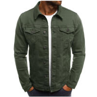 Los más vestidos tendencia de la moda chaqueta vaquera casual chaqueta de color sólido abotonada ropa de trabajo para los helbres - details 6