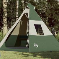 vidaXL Tienda de Campaña Tipi para 7 Personas Impermeable Toldo Carpa Color Azul,  Gris y naranja,  Verde y mas - details 2