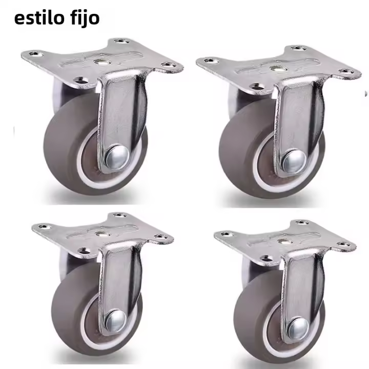 4Pcs Rodillos De Goma Suave Para Muebles Con Giradiscos De 360° Universalmente Aplicables Para Plataformas Carros Sillas Accesorios Domésticos Silenciadores De Ruedas - 1