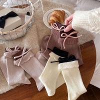 Calcetines De Mujer Primavera Nuevos Coreanos Con Lazo De Encaje Medio Tubo Versátiles Dulces De Algodón Pile Calcetines Casuales - details 11