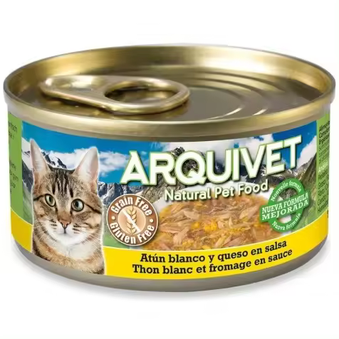 Arquivet Gato Atún Blanco Y Queso En Salsa Lata 24 X 80 Gr - 1