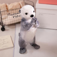 Muñeco De Peluche De Animales Bendecidos Roedor Pandilla Oso De Playa Canguro Colmillo De Mar Suerte Regalos Realistas Corto Cola Otter - details 6