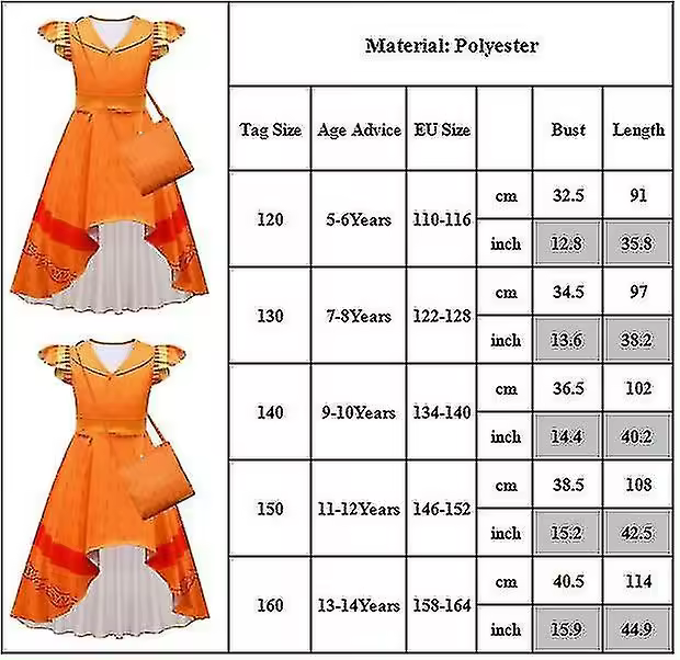 Disfraces de Pepa de Encanto para niñas de 5 a 14 años, vestido de princesa, c - 1