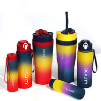 Botella De Agua Deportiva 3-en-1 Con Palanca Grande Y Gradiente De Color Gran Capacidad Para Adultos Botella De Bebida Para Exterior - details 4