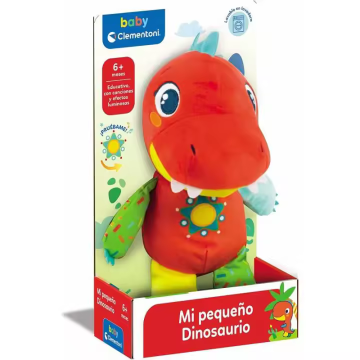 Peluche Dinosaurio Clementoni para Bebés - Estimulación Multisensorial con Melodías Estimulantes - 1