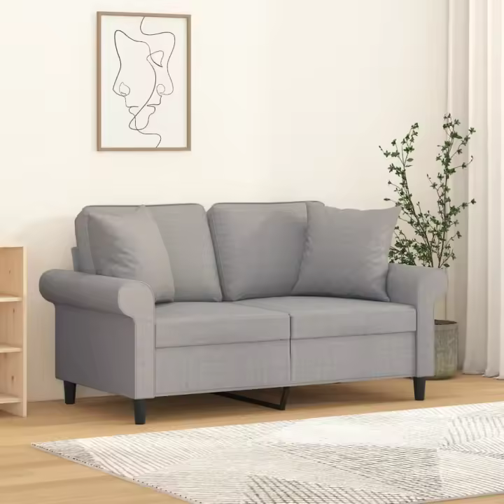 vidaXL 2x Cojines Decorativos Tela Almohada para Sofá Salón Color Amarillo claro,  Crema,  Gris claro y mas - 1