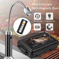 Luz para Parrilla, Luz magnética Para, juego de luces para barbacoa, accesorios para barbacoa, funciona con Pilas, Ángulo de rotación de 360 Grados (paquete de 2, Negro) - details 1
