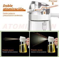 Pulverizador de Aceite para Cocinar, Botella Dispensadora de Aceite de Oliva 2 en 1 Para Cocina, Botella de Aceite de Vidrio de 17 oz/450ml para Freidora de Aire, Barbacoa (Blanco Cremoso) - details 3