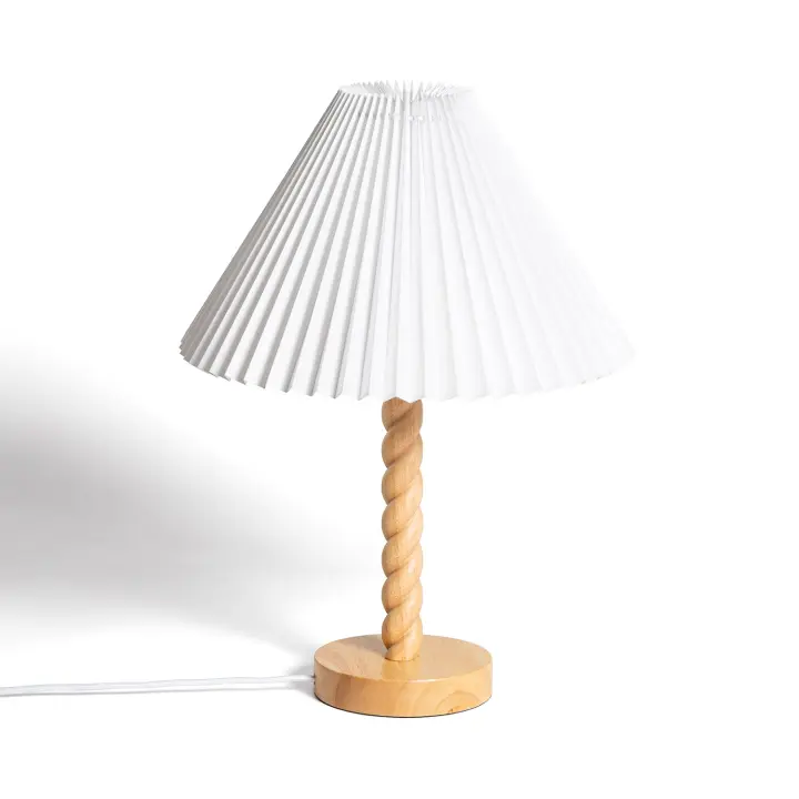 Ledkia Lámpara de Mesa Madera Moorea Blanco - 1